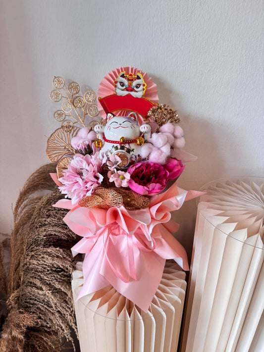 LUCKY CAT OPENING BOUQUET (PINK)