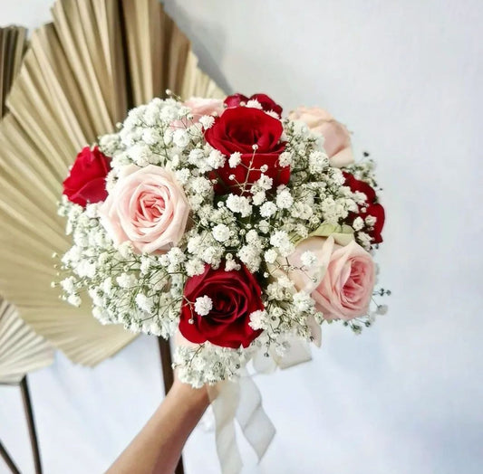 BRIDAL HAND BOUQUET FRESH ROSE - LOVE FOREVER