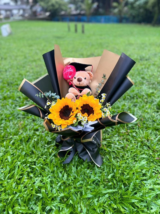 CONVO BEAR FRESH SUNFLOWER BOUQUET