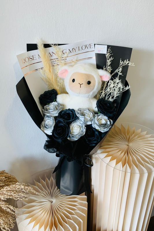 MIDNIGHT BLUE CUTE SHEEP BOUQUET