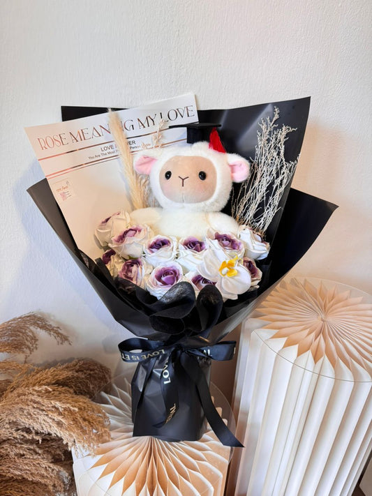 DARK PLUM SHEEP FLOWER BOUQUET