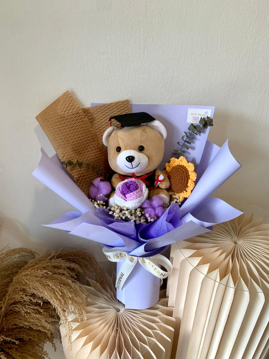 CONVO BEAR HANDMADE BOUQUET (PURPLE)