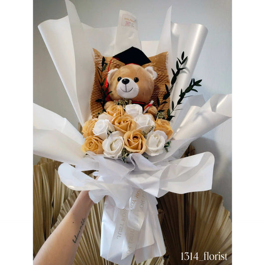 CONVO BEAR BROWN SERIES FLOWER BOUQUET