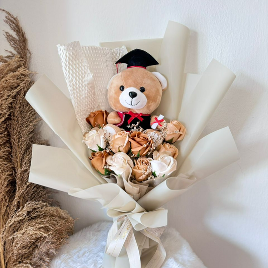 CONVO BEAR SERIES FLOWER BOUQUET 2.0 (BROWN)