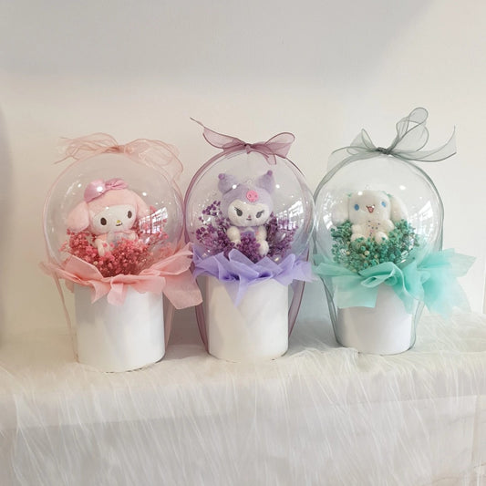 CARTOON TRANSPARENT BALL FLOWER BOUQUET