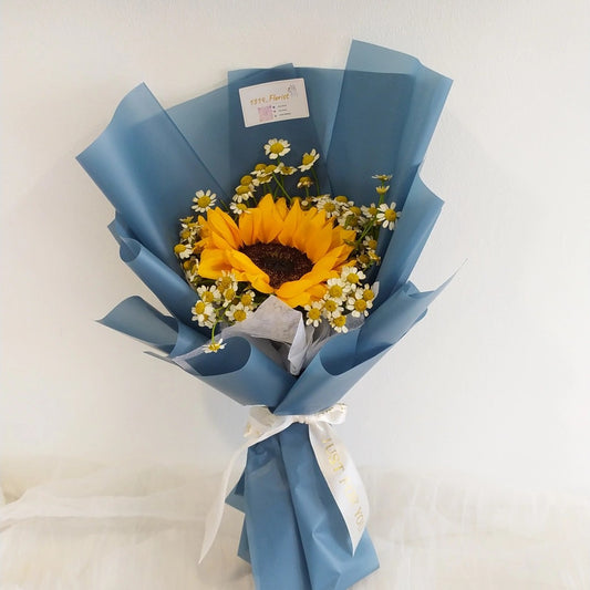 FRESH SUNFLOWER BOUQUET (BLUE)