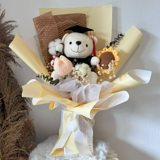 CONVO BEAR HANDMADE BOUQUET (YELLOW)