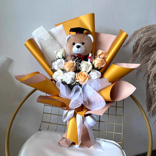 CONVO BEAR GOLD SERIES FLOWER BOUQUET