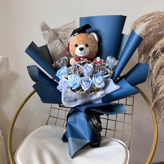 CONVO BEAR BLUE SERIES FLOWER BOUQUET